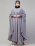 Modest smoking at sleeve Causal Daily Wear Irani kaftan In the Shade of Grey