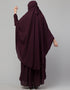 Trendy 3 pcs set of Abaya Khimer and Nose piece Side View