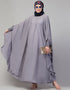 Modest smoking at sleeve Causal Daily Wear Irani kaftan In the Shade of Grey