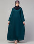 Muslimah Flared casual abaya for everyday wear In the Shade of Teal