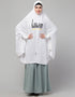 White Viscose Knits Head Covers Hijab Front View