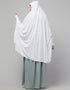 White Viscose Knits Head Covers Hijab Back View