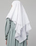 White Polyester Georgette Head Covers Hijab Back View