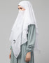 White Polyester Georgette Head Covers Hijab Side View