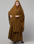 Dubai 3 pcs set of Abaya Khimer and Nose piece Front View