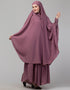 Modest 3 pcs set of Abaya in Khimer and Nose piece Back View