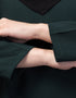 Muslim Basic abaya with a flared hem for a relaxed and stylish look In Color bottle green