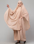 Arabic Skin Color 3 pcs set of Abaya Khimer and Nose piece Close-up View
