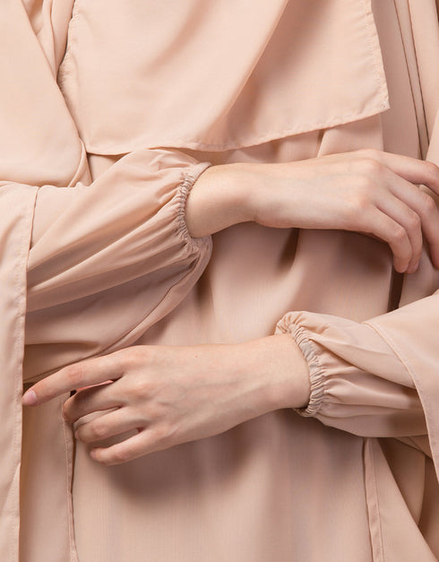 Arabic Skin Color 3 pcs set of Abaya Khimer and Nose piece Lifestyle Images