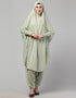 Dubai SMOKING AT SLEEVE JERSEY KHIMER WITH HAREM PANT Front View