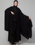 Islamic Two piece Black Color Butterfly Kaftan Side View