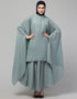 Arabic Two piece Butterfly Kaftan In Saga Green Color Lifestyle Images