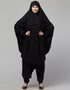 Modest SMOKING AT SLEEVE JERSEY KHIMER WITH HAREM PANT IN BLACK Additional Angles