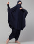 Muslim SMOKING AT SLEEVE JERSEY KHIMER WITH HAREM PANT IN NAVY Additional Angles