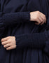 Muslim SMOKING AT SLEEVE JERSEY KHIMER WITH HAREM PANT IN NAVY Lifestyle Images