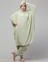 Women Two piece set of Kaftan With Hood and Haram pant Front View