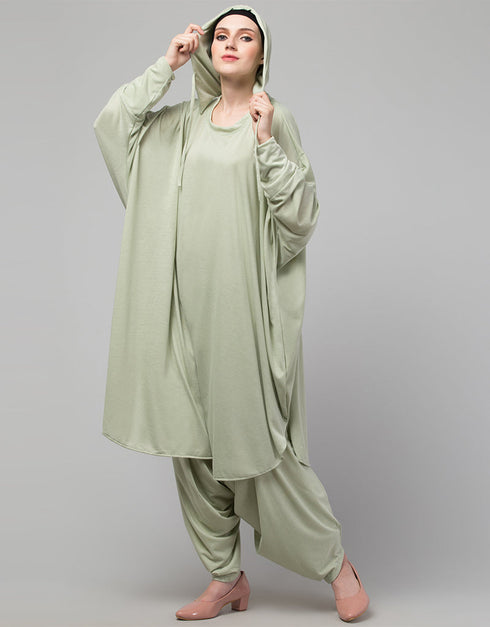 Women Two piece set of Kaftan With Hood and Haram pant Additional Angles