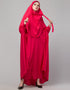 Trendy Rani Pink Extra Nose Piece Head To Toe Free Size Jilbab Additional Angles