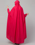 Trendy Rani Pink Extra Nose Piece Head To Toe Free Size Jilbab Variation Views