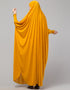 Chic Smoking Sleeve Tie at Back Ready To Wear Instant Full Size Jeresy JiIbab In Musturd Side View