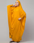 Chic Smoking Sleeve Tie at Back Ready To Wear Instant Full Size Jeresy JiIbab In Musturd Back View