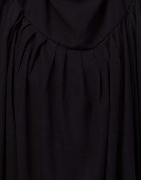 Modern Two piece Gathered Khimar and abaya In Black Variation Views