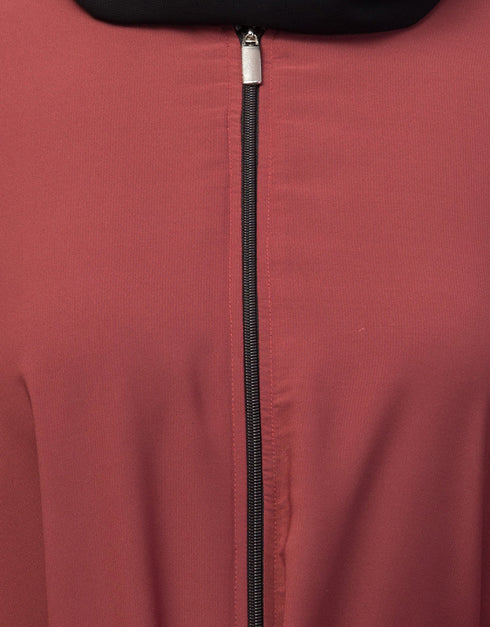 Islamic Simple Abaya with Front Closure for Everyday Use In the Shade Rust