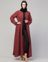 Islamic Simple Abaya with Front Closure for Everyday Use In the Shade Rust