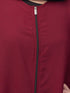 Muslimah Basic Abaya with Zipper for Everyday Life In the Color Maroon
