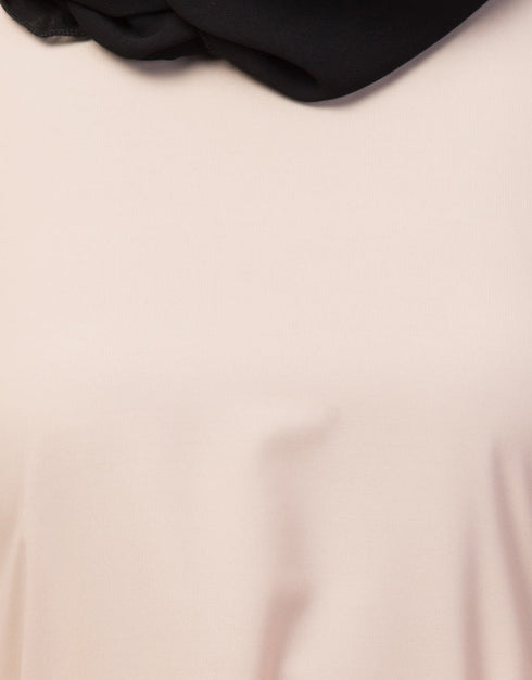 Islamic Abaya in a Round Neckline and A-line Style for Everyday Comfort In the Shade of Skin
