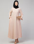 Islamic Abaya in a Round Neckline and A-line Style for Everyday Comfort In the Shade of Skin