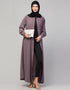 Muslim Abaya with a simple design and front opening In the Shade of Lt Purple