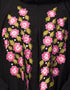 Muslim Smoking Sleeve Resham Embroidery Irani Kaftan In the Shade of Black