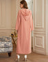 Islamic women Golden Embroidered Maxi Dress
