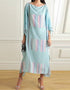 Sky Blue Soft Satin Silk Kaftan