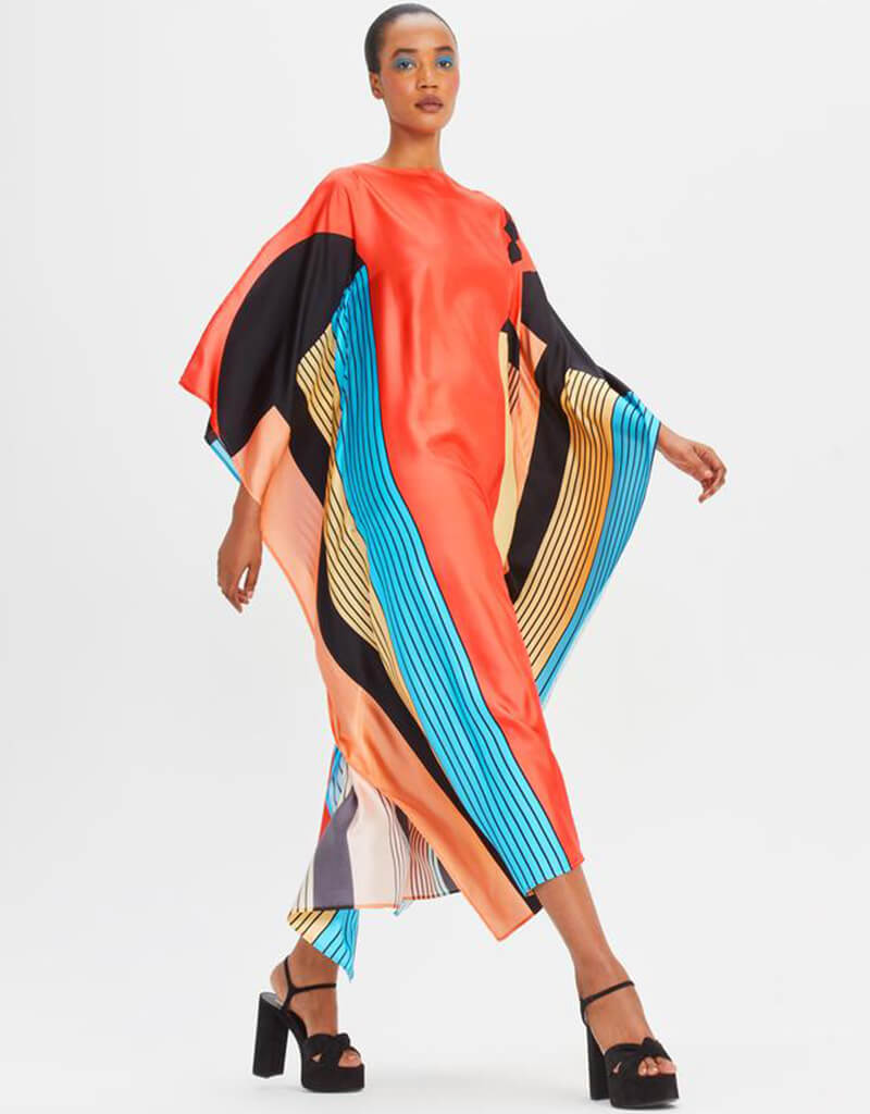 Tender peach kaftan set