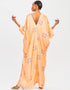 Peach Fancy Soft Satin Silk Kaftan Closure View