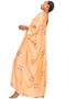 Peach Fancy Soft Satin Silk Kaftan Luxury Silk Kaftan