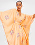 Peach Fancy Soft Satin Silk Kaftan Buy Luxury Silk Kaftan
