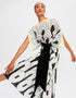 Black And White Fancy Soft Silk Crepe Kaftan casual kaftan