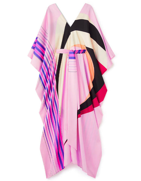 Pink Fancy Soft Satin Silk Kaftan
