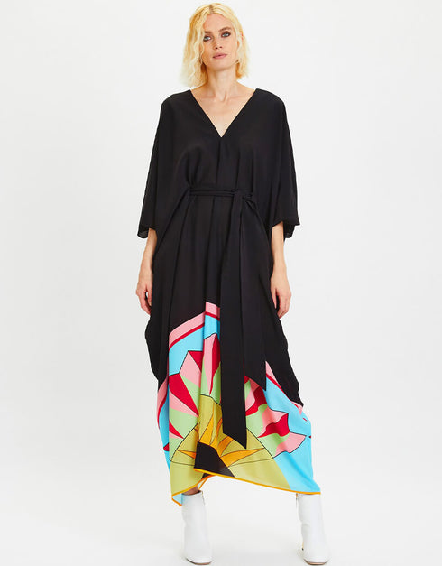 Black Fancy Chelsea Georgette Kaftan designer kaftan