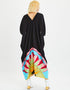 Black Fancy Chelsea Georgette Kaftan