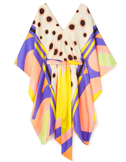 Multi Fancy Soft Satin Silk Kaftan Buy designer kaftan Online