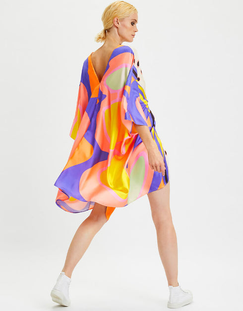 Multi Fancy Soft Satin Silk Kaftan designer kaftan