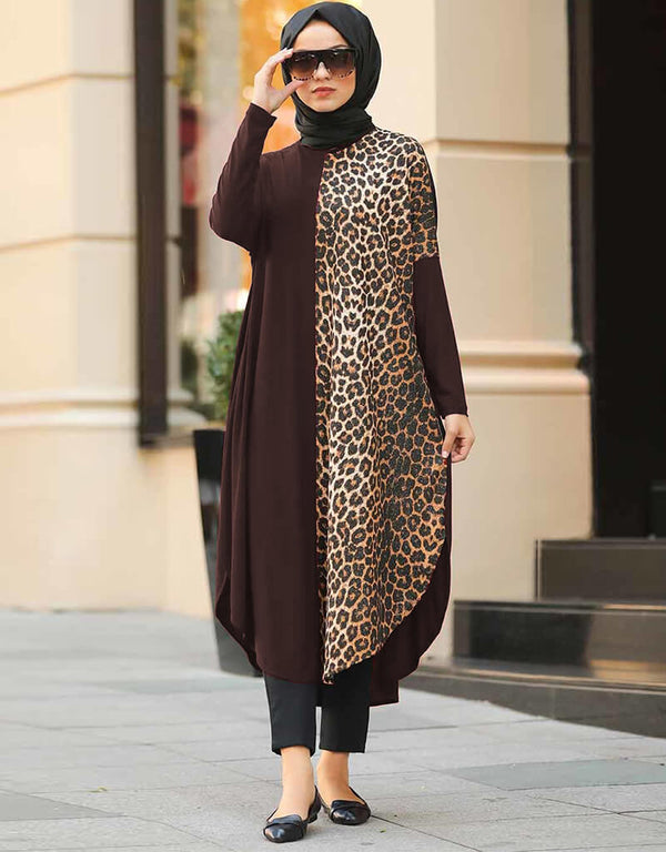 Brown Latest Printed Kaftans