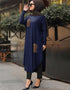 Navy Blue Latest Printed Kaftans Back View