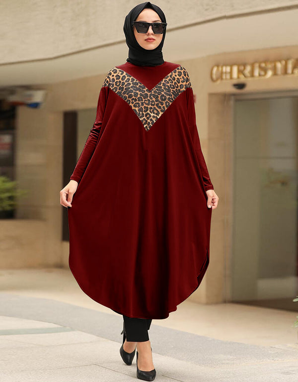 Maroon Latest Printed Kaftans