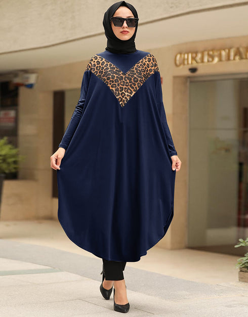Navy Blue Latest Printed Kaftans