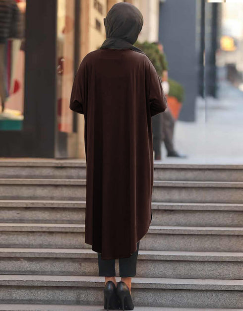 Brown Latest Printed Kaftans Closure View